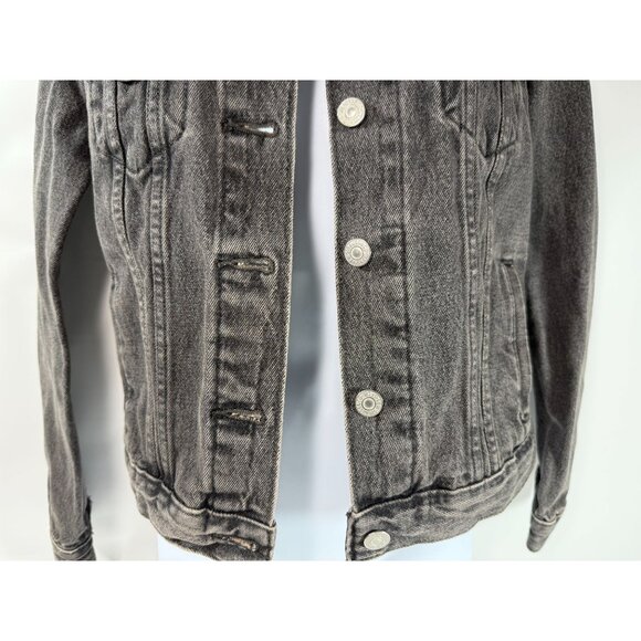 Levi Strauss & Company Women's Original Washed Black Denim Trucker Jacket Sz XS - Picture 4 of 16